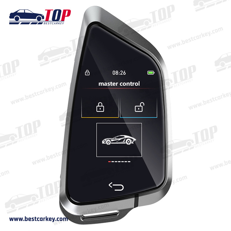 Kunci Mobil Remote Pintar Layar Sentuh LCD Kunci Otomatis Mulai Berhenti Tekan Masuk Tanpa Kunci untuk BMW